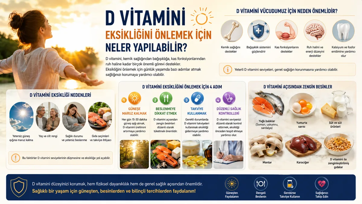 D Vitamini Eksikliğini Önlemek İçin Neler Yapılabilir?